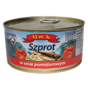Šprotes tomātu mērcē MK 330g